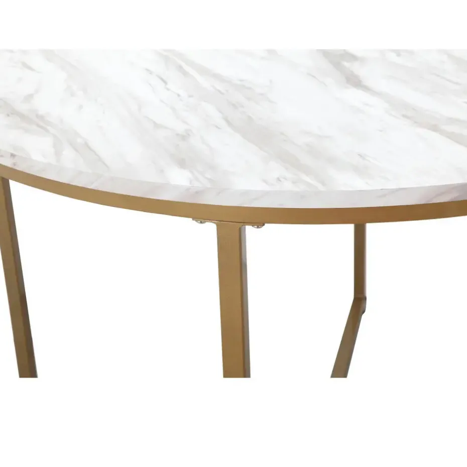 Maro - Ronde eettafel Ø90 cm voor 4 personen in MDF marmer