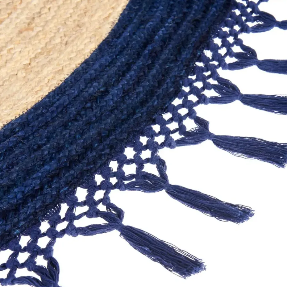 MARTS - Vloerkleed - Donkerblauw - 200 cm - Jute