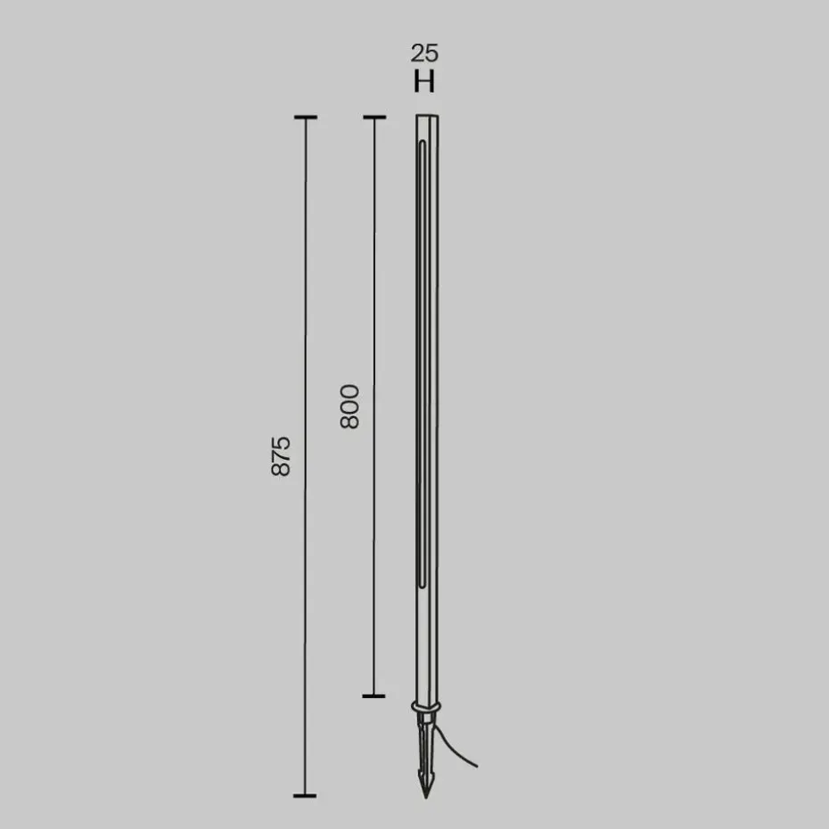 Maytoni Outdoor - Landschapsverlichting Pole - Grafiet