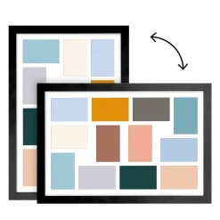 MDF Fotokader - voor 12 Foto's van 10x15cm - Fotolijst 40x60cm - Zwart