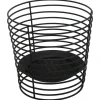 Mega Collections Vuurkorf - zwart - ijzer - D38 x H40 cm - rond
