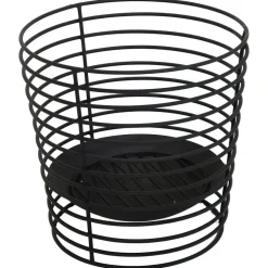 Mega Collections Vuurkorf - zwart - ijzer - D38 x H40 cm - rond