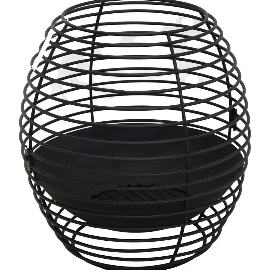 Mega Collections Vuurkorf - zwart - ijzer - D40 x H40 cm - rond