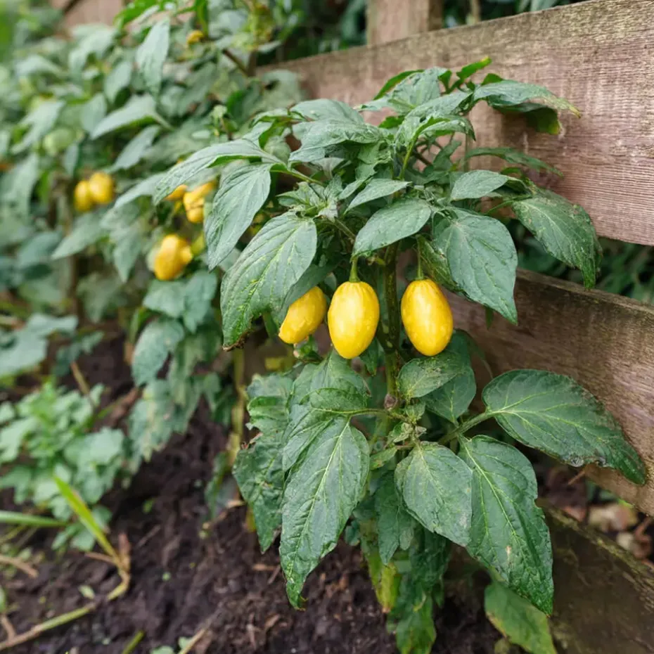 Meloenpeer - Set van 6 - Solanum Muricatum 'Pepino gold' - Hoogte 25-40cm - ⌀9cm