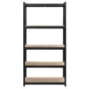 Metalen stellingkast - zwart - 90x45x180 cm