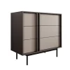 Meubella - Antigo - Ladekast met 3 lades - Beige/Antraciet - 93x43x87 cm