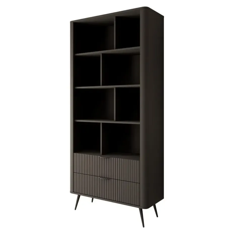 Meubella - Boekenkast Lima - Zwart - 88 cm