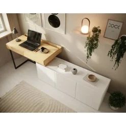 Meubella - Bureau Floren - Eiken - 2 lades