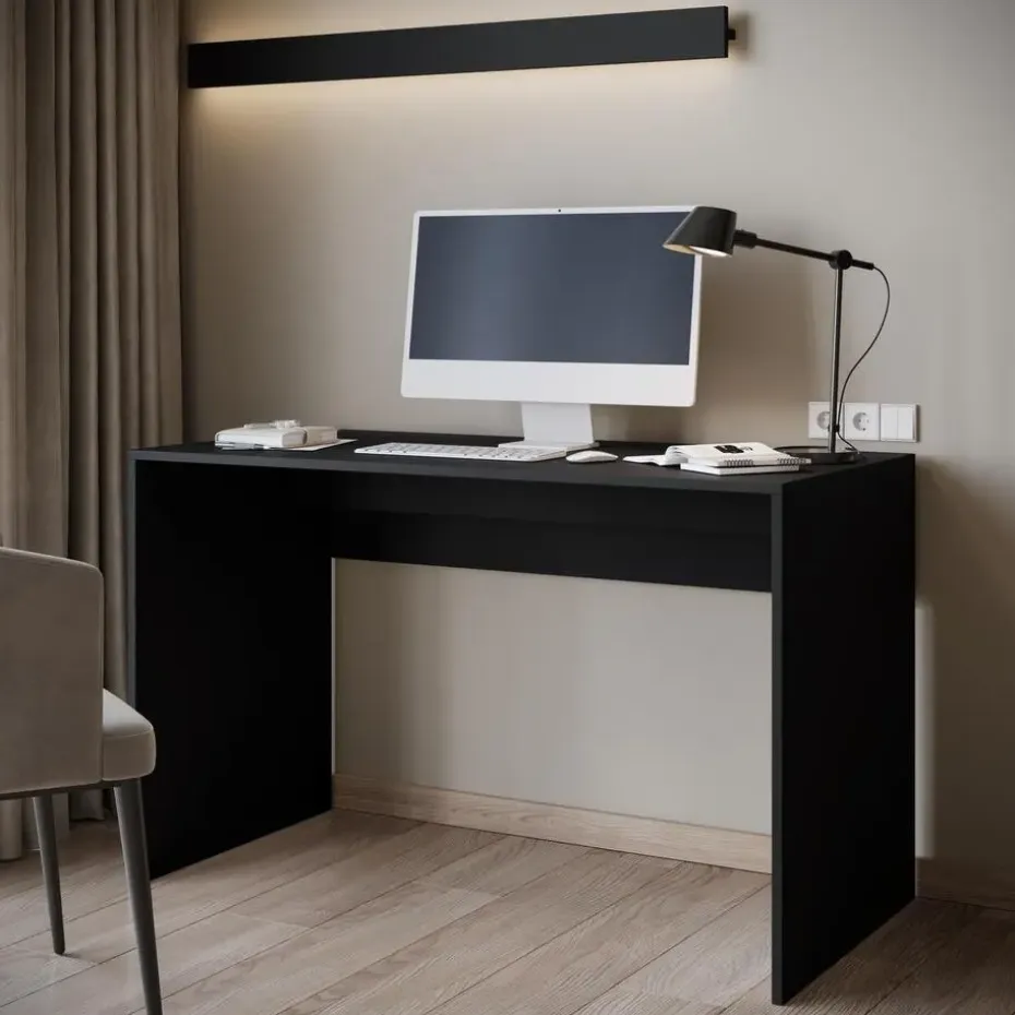Meubella - Bureau Nyon - Zwart - 120 cm