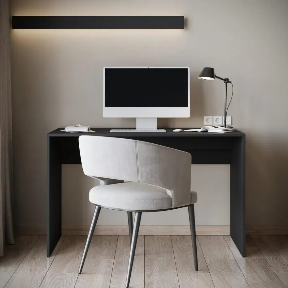 Meubella - Bureau Nyon - Zwart - 120 cm