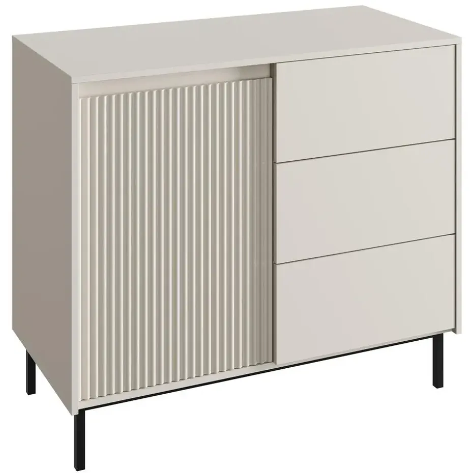 Meubella - Dressoir Orvana - Beige - 103 cm