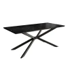 Meubella - Eetkamertafel Faithley - Zwart marmerlook - 190 cm