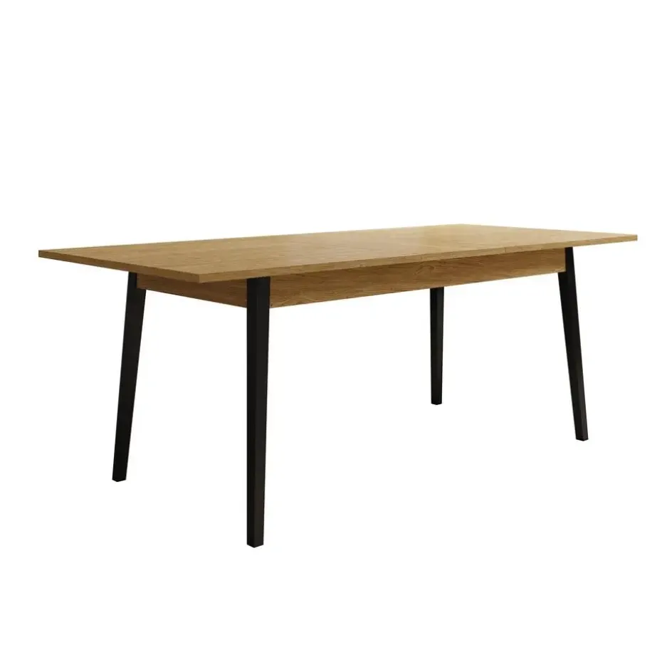 Meubella - Eetkamertafel Monor - Eiken - 200 cm - Uitschuifbaar
