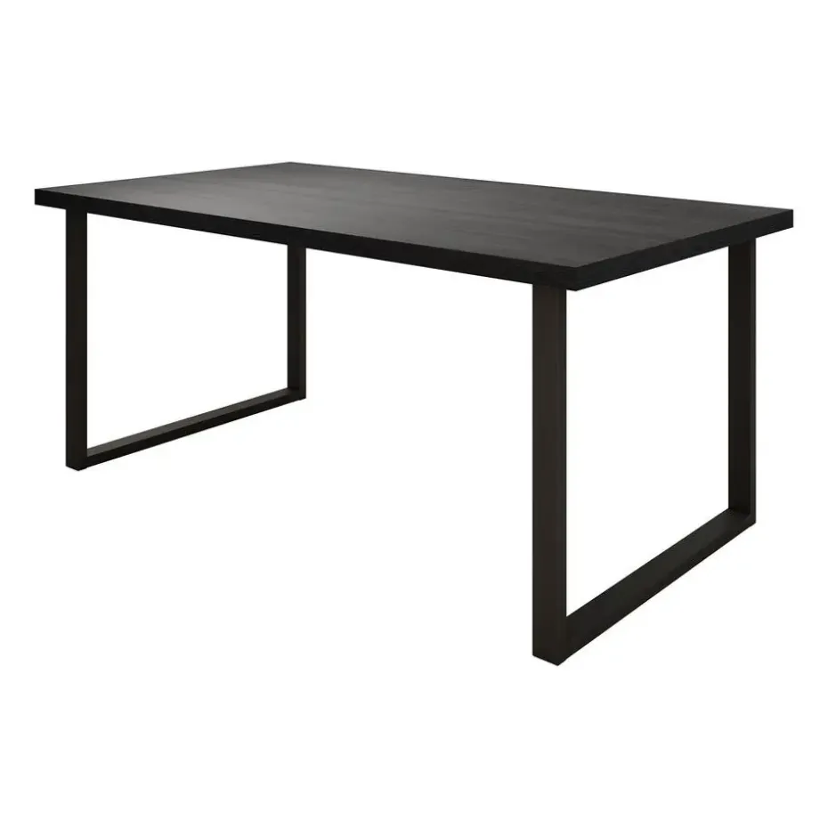 Meubella - Eetkamertafel Vince - Zwart eiken - 180 cm