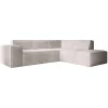 Meubella - Hoekbank Monet - Beige - Ribstof - Rechts
