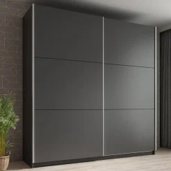 Meubella - Kledingkast Azrael - Grijs - 200 cm