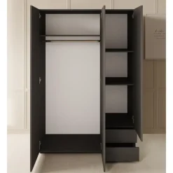 Meubella - Kledingkast Bellini - Antraciet - 120 cm