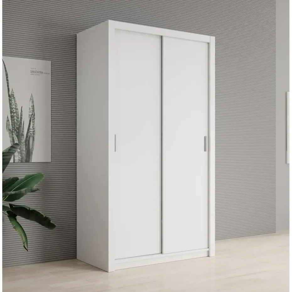 Meubella - Kledingkast Blake - Wit - 120 cm