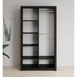 Meubella - Kledingkast Blake - Mat Zwart - 120 cm