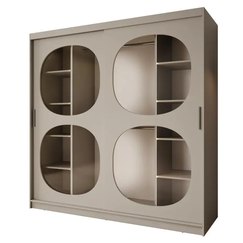 Meubella - Kledingkast Bravanti - Beige - 200 cm