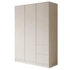 Meubella - Kledingkast Brett - Wit - 147 cm
