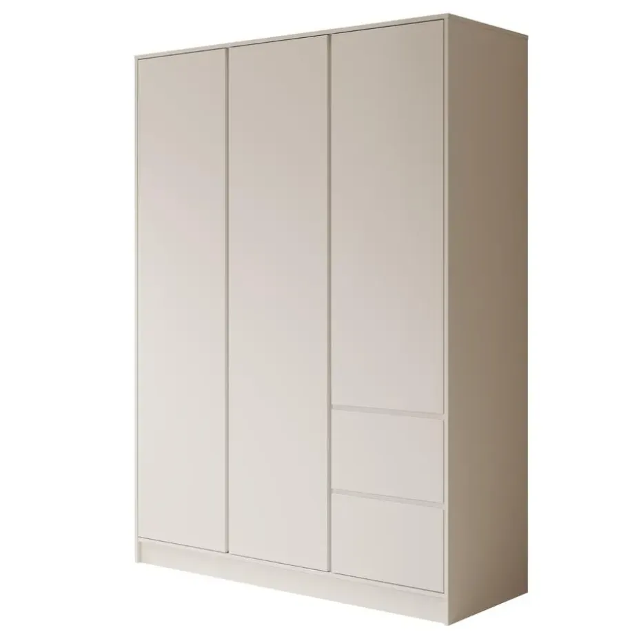 Meubella - Kledingkast Brett - Wit - 147 cm