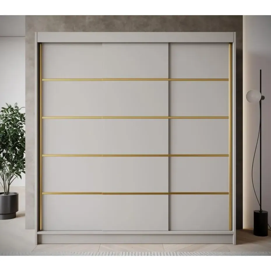 Meubella - Kledingkast Eagle - Beige - 200 cm