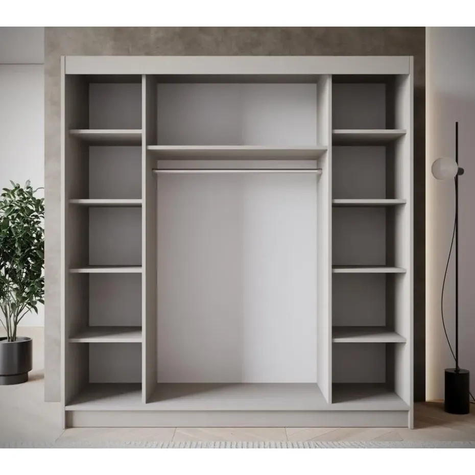 Meubella - Kledingkast Eagle - Beige - 200 cm