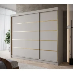 Meubella - Kledingkast Eagle - Beige - 250 cm