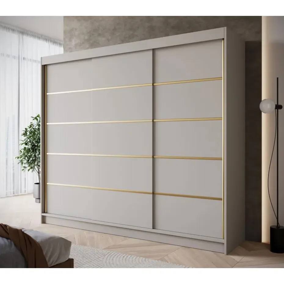 Meubella - Kledingkast Eagle - Beige - 250 cm