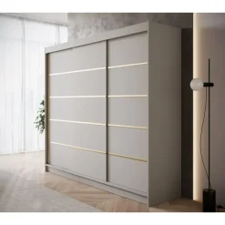 Meubella - Kledingkast Eagle - Beige - 250 cm