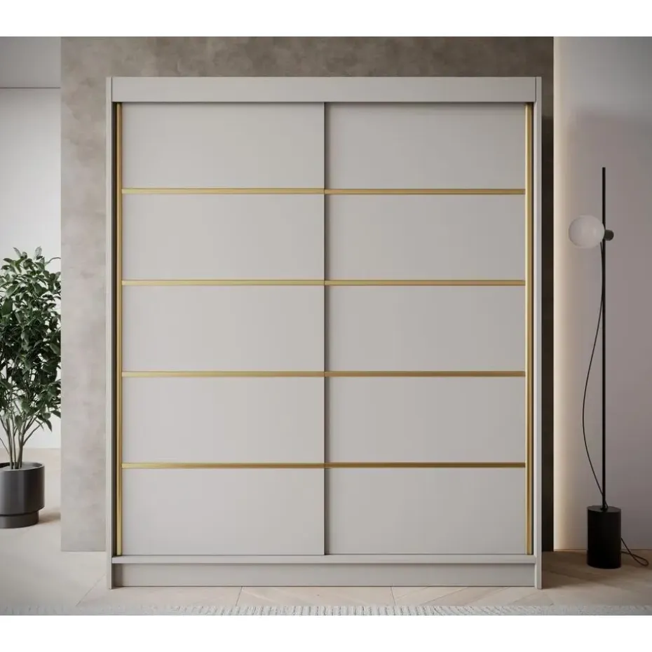 Meubella - Kledingkast Eagle - Beige - 180 cm