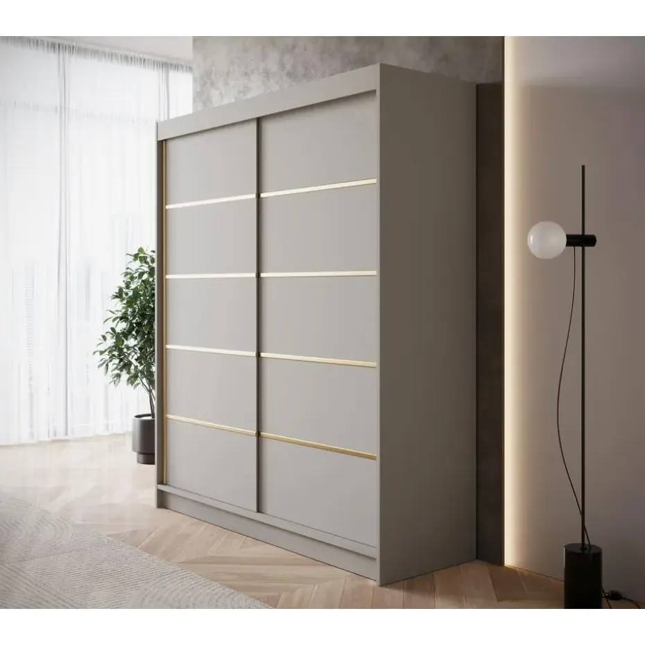 Meubella - Kledingkast Eagle - Beige - 180 cm