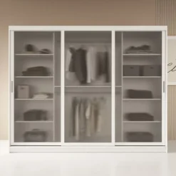 Meubella - Kledingkast Fessaro - Wit - 250 cm