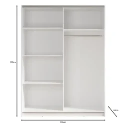 Meubella - Kledingkast Ganaro - Grijs - 150 cm