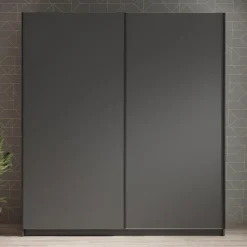 Meubella - Kledingkast Ganaro - Grijs - 180 cm