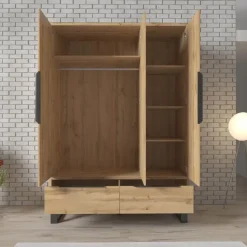 Meubella - Kledingkast Harlow - Eiken - 145 cm