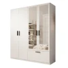 Meubella - Kledingkast Lillian - Wit - 180 cm - Met spiegel