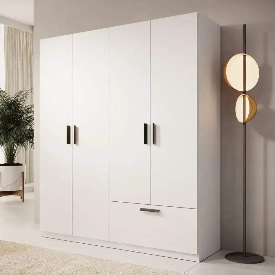 Meubella - Kledingkast Lillian - Wit - 180 cm