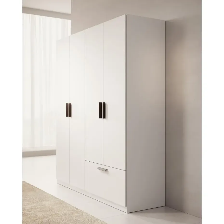 Meubella - Kledingkast Lillian - Wit - 180 cm