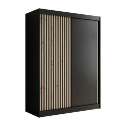 Meubella - Kledingkast Lisbon - Zwart - 150 cm