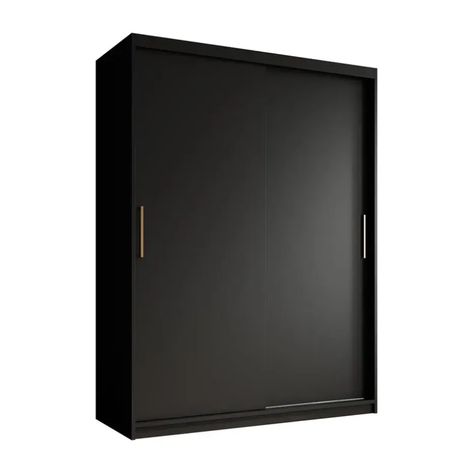 Meubella - Kledingkast Mandalin - Zwart - 150 cm