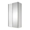 Meubella - Kledingkast Rocky - Wit - 100 cm - Met spiegel