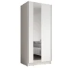 Meubella - Kledingkast Salta - Wit - 80 cm - Met spiegel