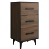 Meubella - Ladekast Frey - Donker eiken - Zwart - 47 cm