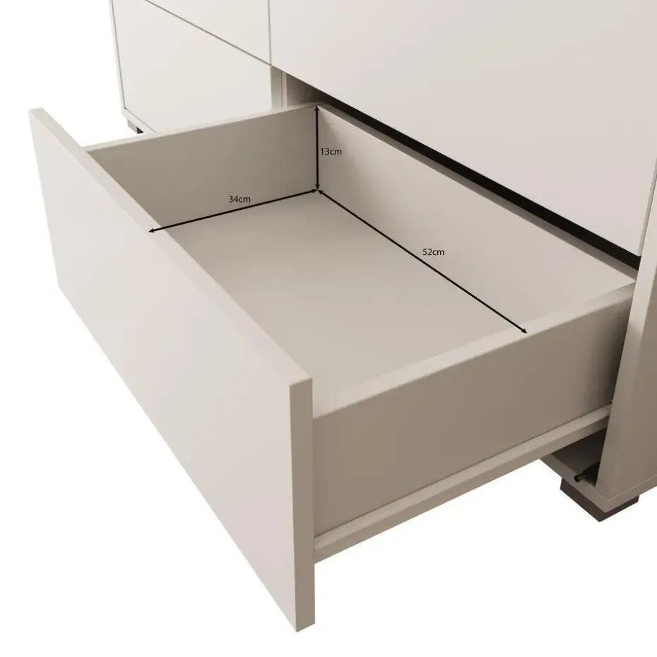 Meubella - Ladekast Gideon - Wit - 120 cm