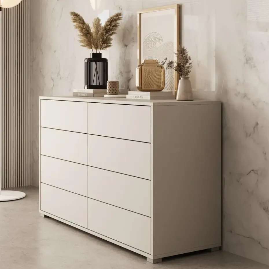 Meubella - Ladekast Gideon 2 - Beige - 120 cm