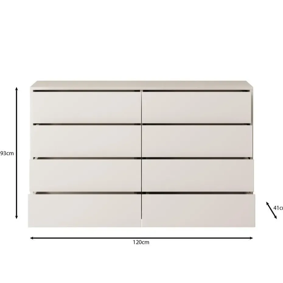 Meubella - Ladekast Gideon 2 - Beige - 120 cm
