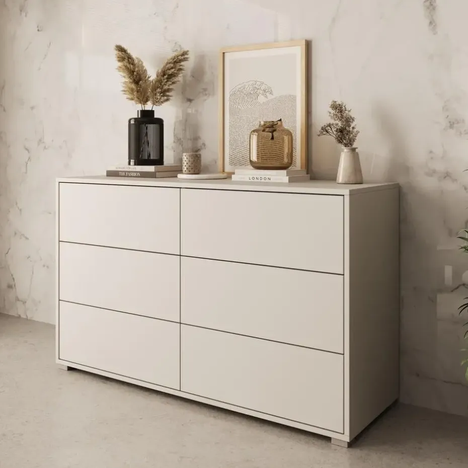 Meubella - Ladekast Gideon - Beige - 120 cm
