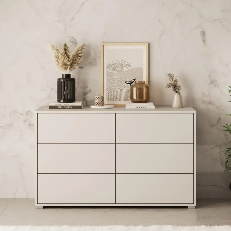 Meubella - Ladekast Gideon - Beige - 120 cm
